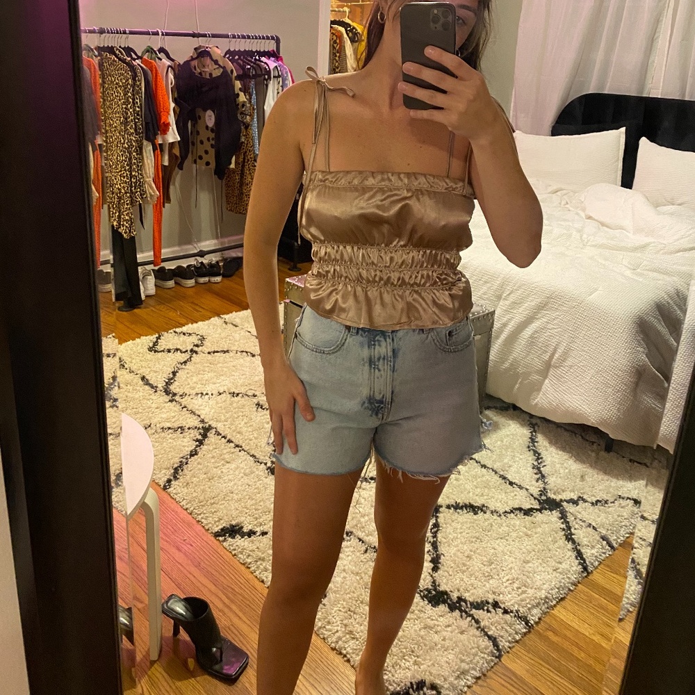 Nasty gal metallic crop top